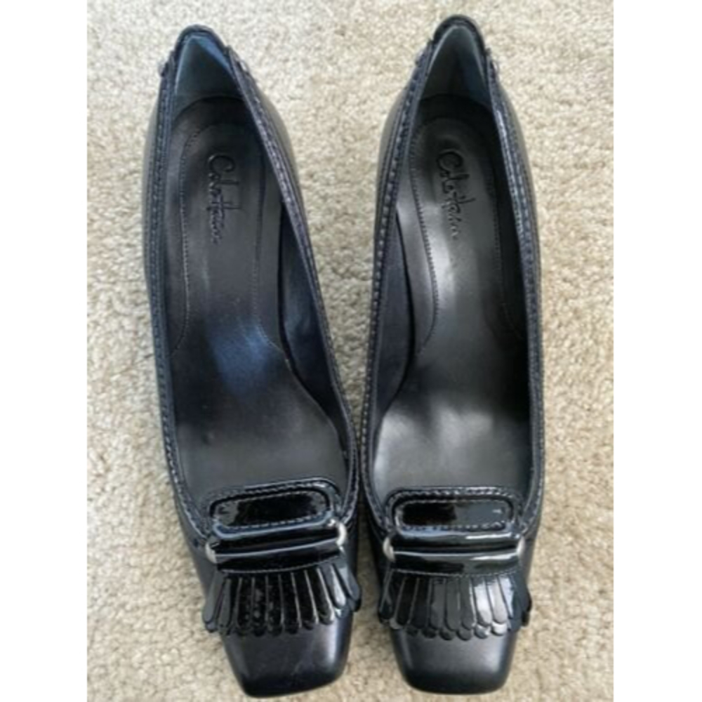 Womens Cole Haan Black Fringe Pumps Size 8